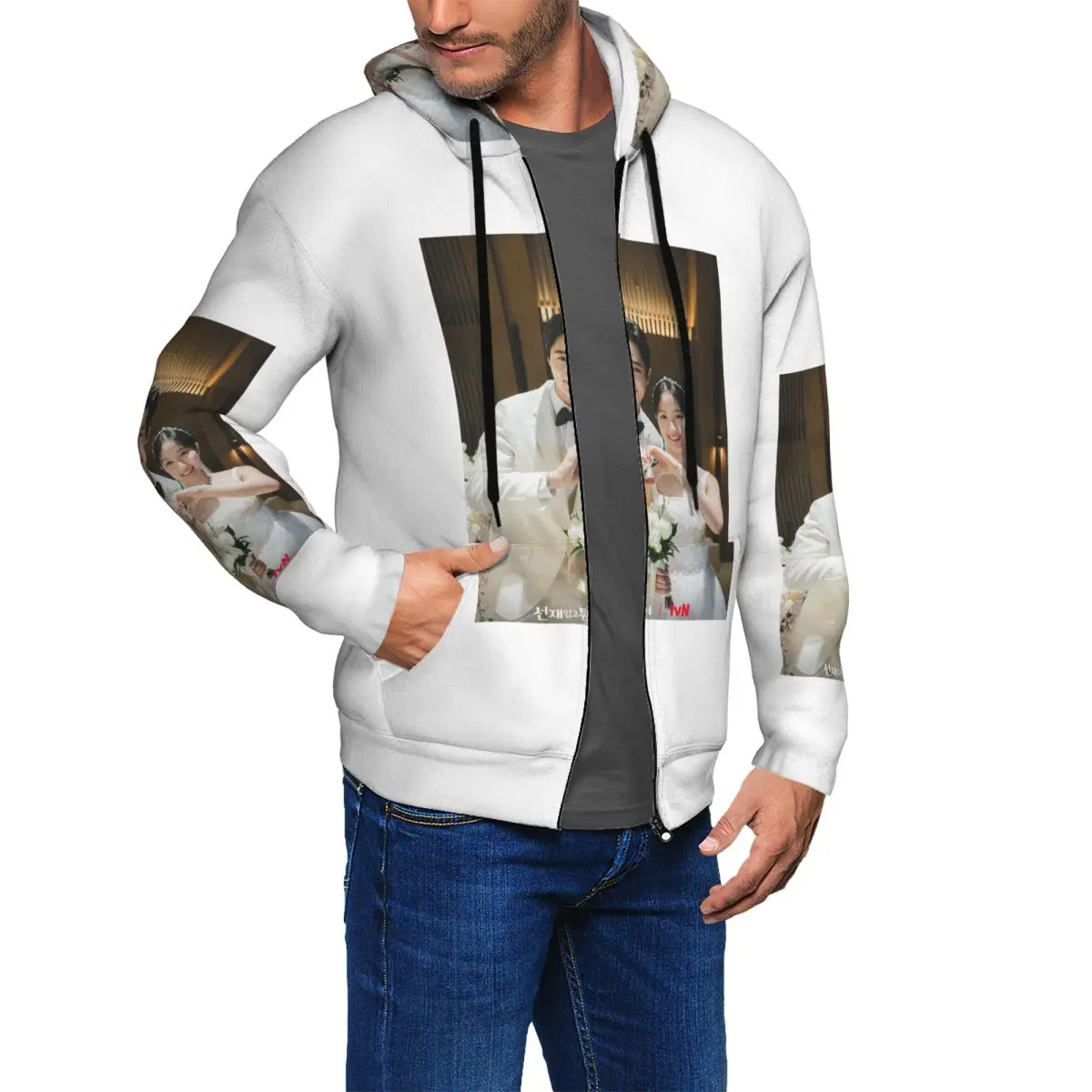 Lovely Runner K-drama Byeon Woo Seok Zipper Hoodies Harajuku Pullover Autumn Winter Men Women Sweatshirts Long Sleeve Tops