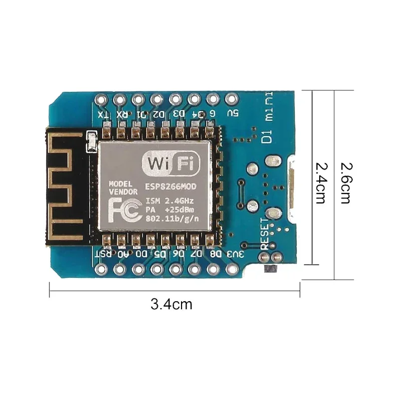 10 szt. WeMos D1 Mini Pro V3.0 NodeMcu 4MB/16MB Bajtów Lua WIFI Internet Rzeczy Płytka Rozwojowa oparta na ESP8266 CH340G Nodemcu V — zdjęcie produktu 5
