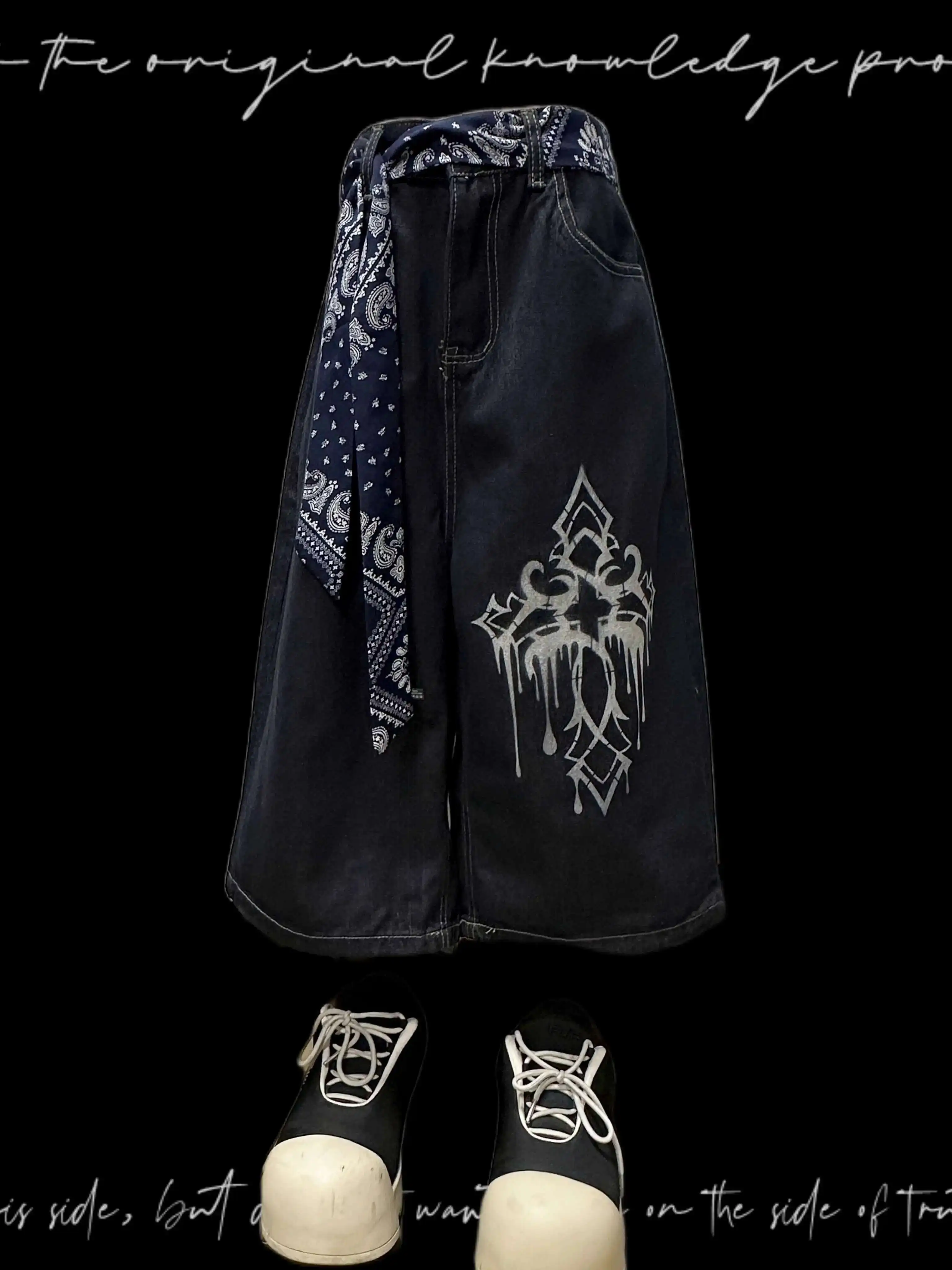 

Retro Original Man Jeans Seven-inch Pants Denim Pants Gender-neutral A-shaped Straight-leg Denim Shorts Summer Shorts