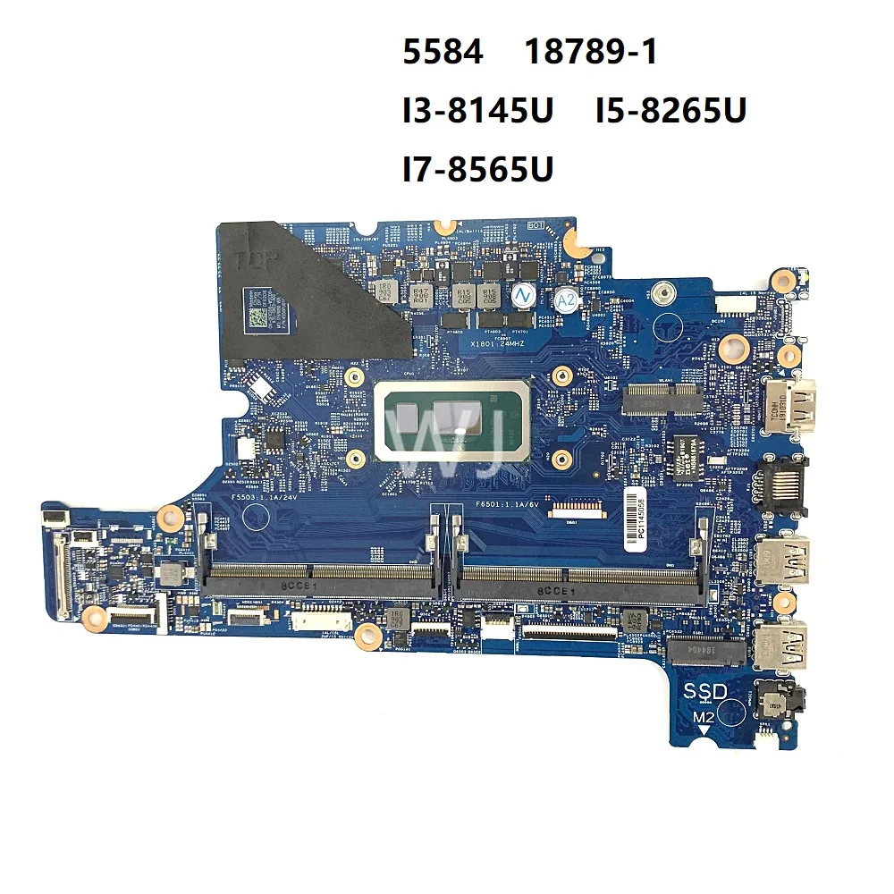 For DELL 5584 18789-1 I3-8145U I5-8265U I7-8565U CN-06DHRW 0F62D6 0CXMX0  Motherboard with100% Tested