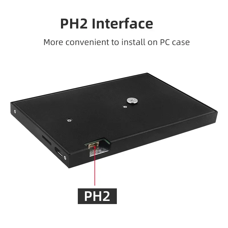 Tela secundária IPS para computador, tela USB tipo C, CPU, GPU, RAM, HDD, 800x480, USBC, monitor não compatível, AIDA64, 5 polegadas