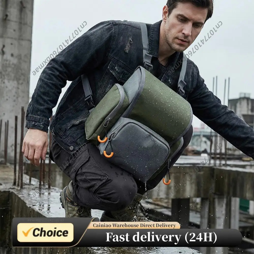 

Чехол для бинокля с дождевиком и водонепроницаемым отделением для дальномера, регулируемый, большой вместимости, для охоты и туризма