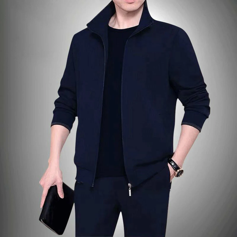 Otoño Invierno, conjuntos para correr informales para hombre, trajes deportivos, ropa deportiva para hombre, chándal con cremallera, conjunto de chándal para hombre, conjunto de 2 piezas, chándales para hombre