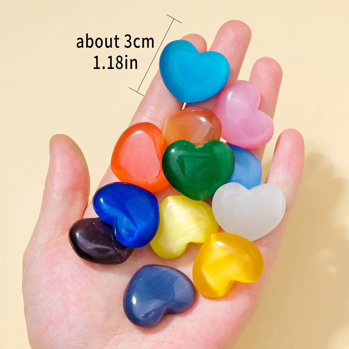 1PC Natural Crystal Cat Eye heart love Polishing Gravel Polished Healing Stone Reiki for Aquarium Fish Tank Home Decor