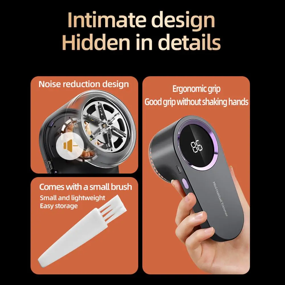 ماكينة تشذيب كرات الشعر المحمولة ومزيل حبوب الملابس - ماكينة حلاقة كهربائية جديدة للاستخدام المنزلي، فكرة هدية مثالية #3