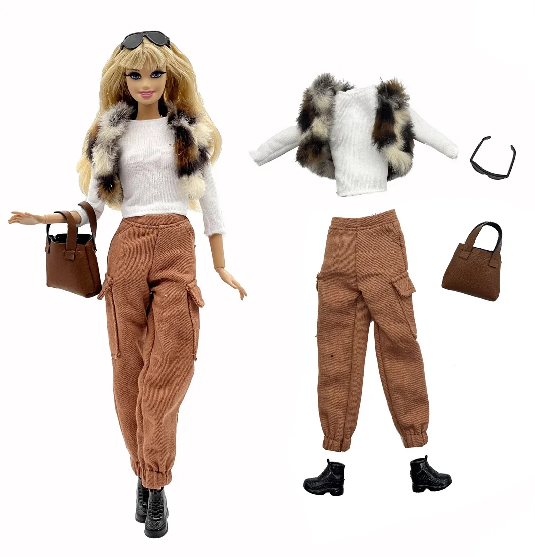 1 Set Cloth Doll Accessories Fashion Model Casual Wear Cool Clothes for 11.5 inch 30cm Doll Kids or Birthday Gift