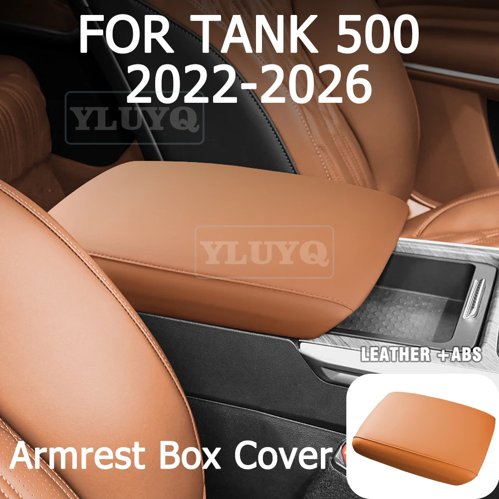 

For Tank 500 Armrest Box Cover Leather ABS Interior Protective Case Car Interior Accessories