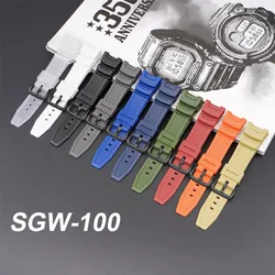 Resin Strap for Casio G-SHOCK SGW-100 Waterproof Silicone Sport Watch Band Men Women sgw100 Dedicated Wrist Bracelet Accessories