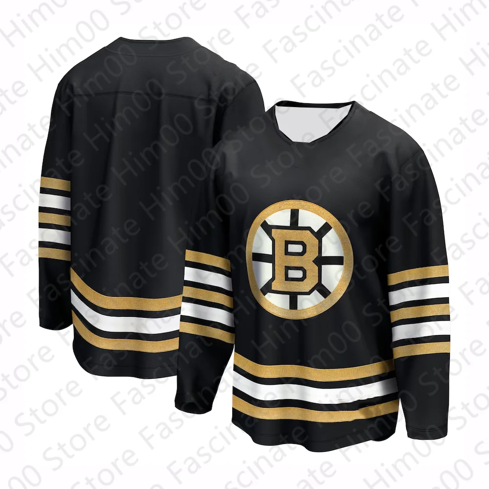 2024 New Arrivals 3D Printing USA Ice Hockey Jersey Pastrnak Men Ice Hockey Long Sleeve Jersey Tshirt Ice Hockey Sports Apparel