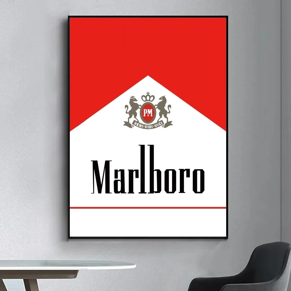 M-Marlboro Vintage  Poster Fancy Wall Sticker for Living Room Bar Vintage Decorative Painting Middle