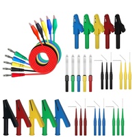 35pcs Multimeter Test Lead Kit Alligator Clip to 4mm Banana Plug Test Probe Back Probe Kit