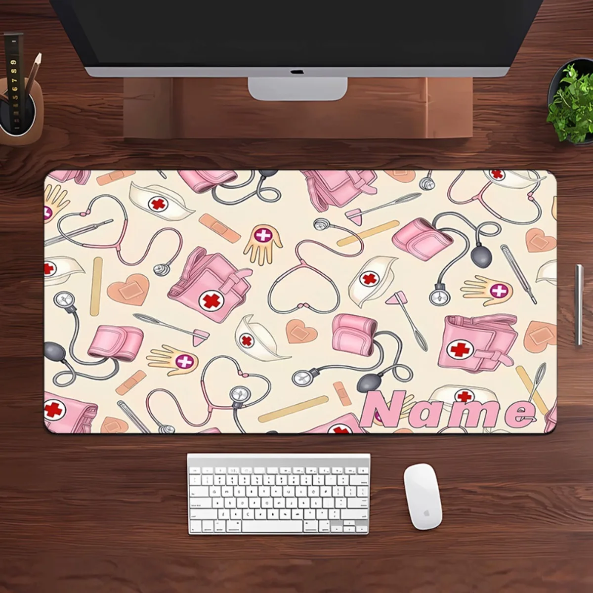 

Нескользящий резиновый коврик для мыши с тематикой медсестры, высококачественная печать, для геймеров, для дома и офиса, праздничный подарок