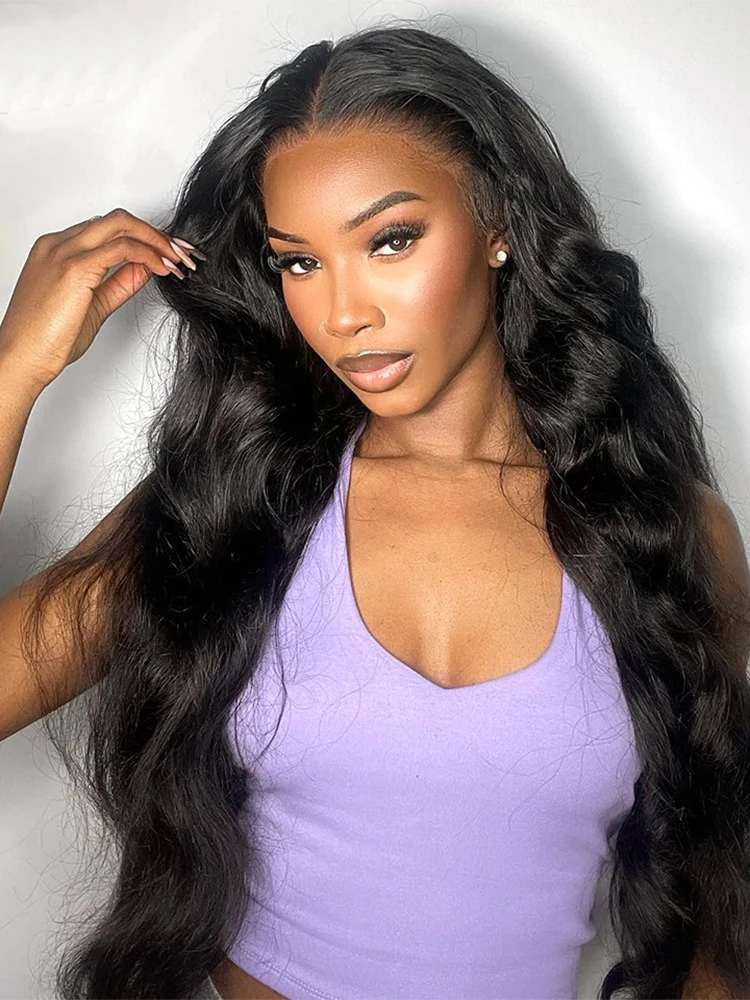 ISEE HAAR 13x6 Body Wave HD Lace Front Menselijk Haar Pruiken Voor Vrouwen Braziliaanse Menselijk Haar Body Wave HD Transparant Kant Frontale Pruiken - afbeelding 2