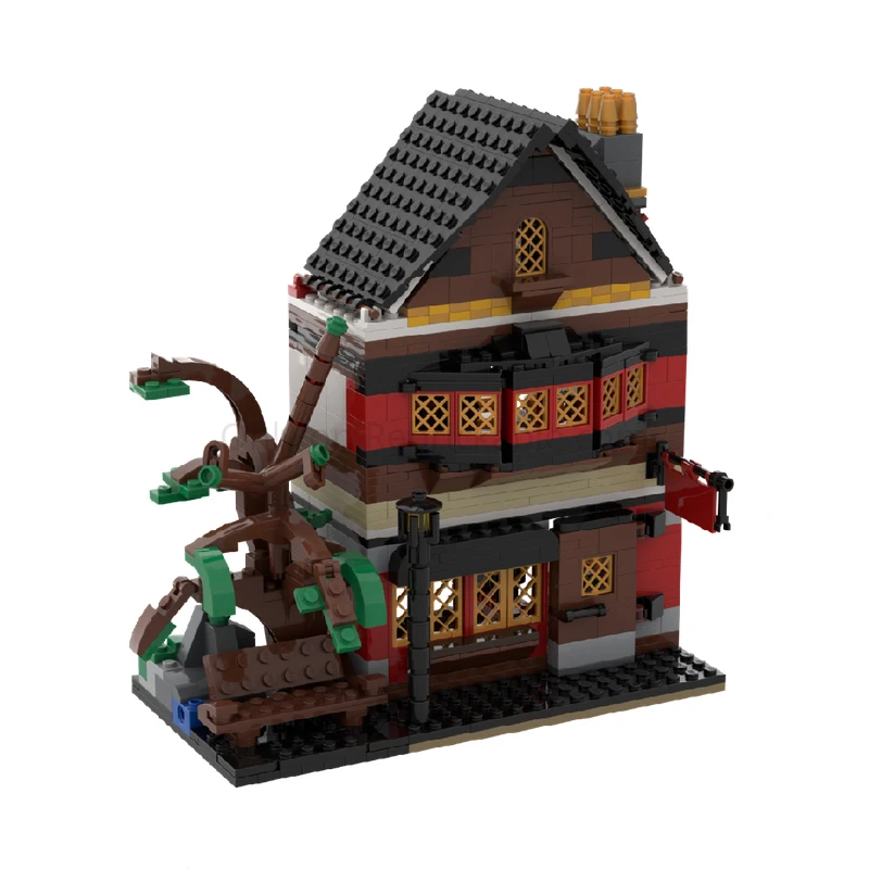 

772 шт. MOC антиквариат магазин винтажные строительные блоки DIY модульный магазин архитектура творческая сборка игрушка подарок на день рождения для детей