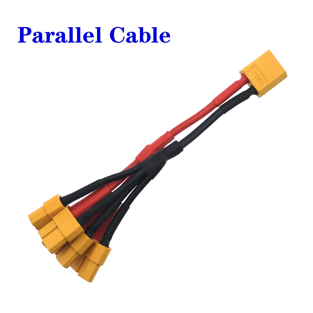 XT90 1 to 2 XT60 to 3 4 Parallel Battery Connector Male/Female Cable Dual Extension Y Splitter Silicone Wire for RC Battery ESC