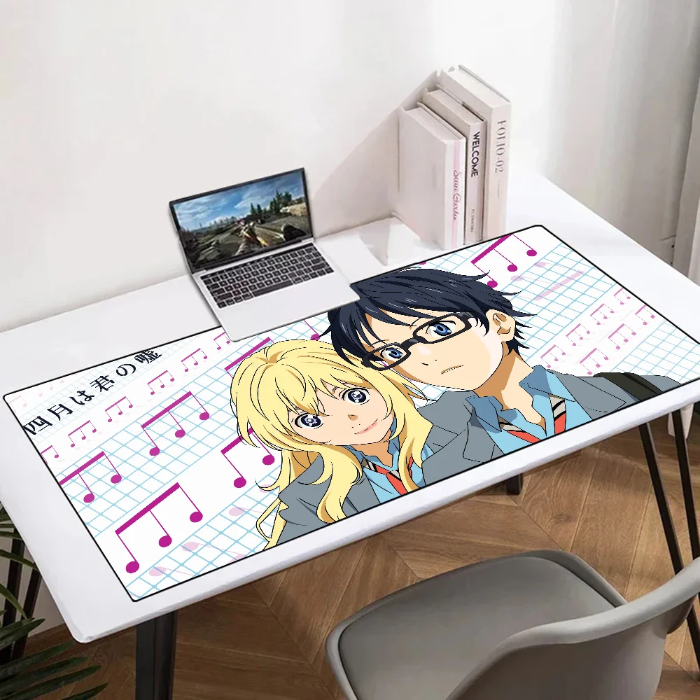 Your Lie In April Anime Mousepad Mouse Mat Desk Mat With Pad Gaming Accessories Prime Gaming XXL Keyboard