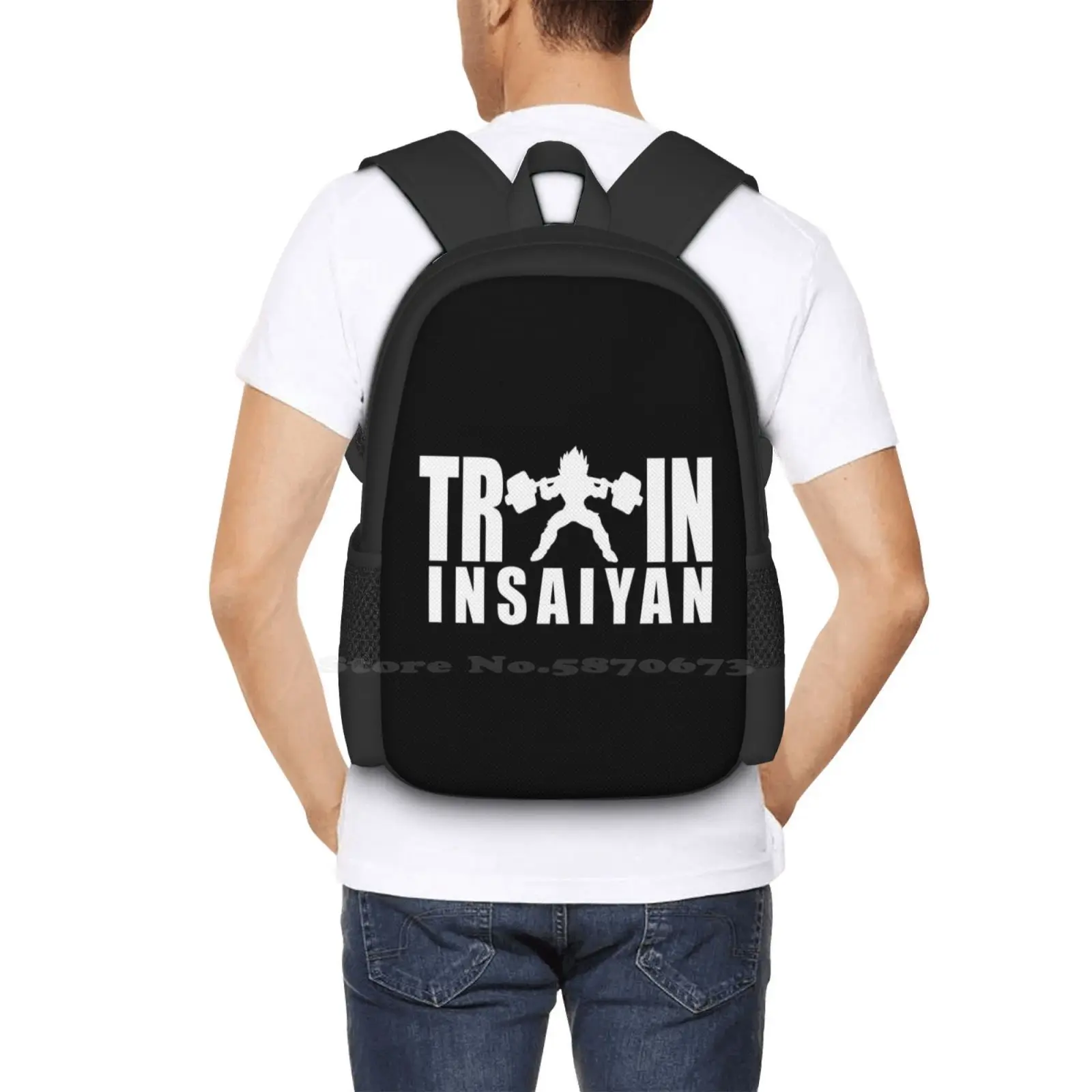 Train-Squat-Leg Day-Motivational Hot Sale Backpack Fashion Bags Z Z Dbz Super Ssj2 Ssj3 Ssj4 Son Humour Funny Pun Nerd Geek