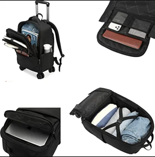 Men 20 Inch Travel Trolley Bags  Rolling luggage Backpack Wheeled Backpacks cabin size Women Carry on hand luggage trolley bag