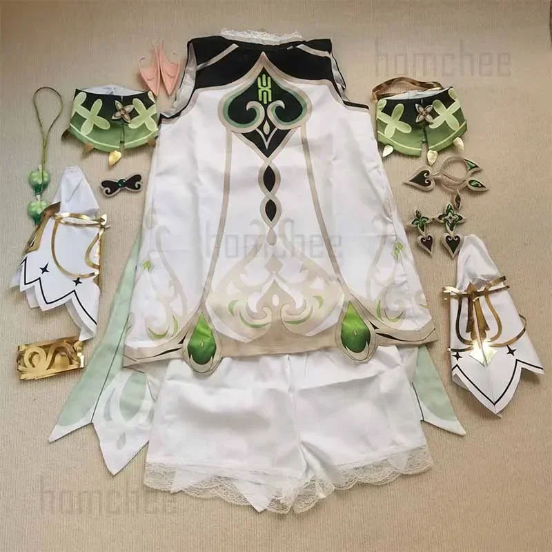 Traje Nahida Cosplay com Peruca para Mulheres e Meninas, Senhor Menor, Kusanali, Estilo Bonito, Buer Cosplay para Crianças