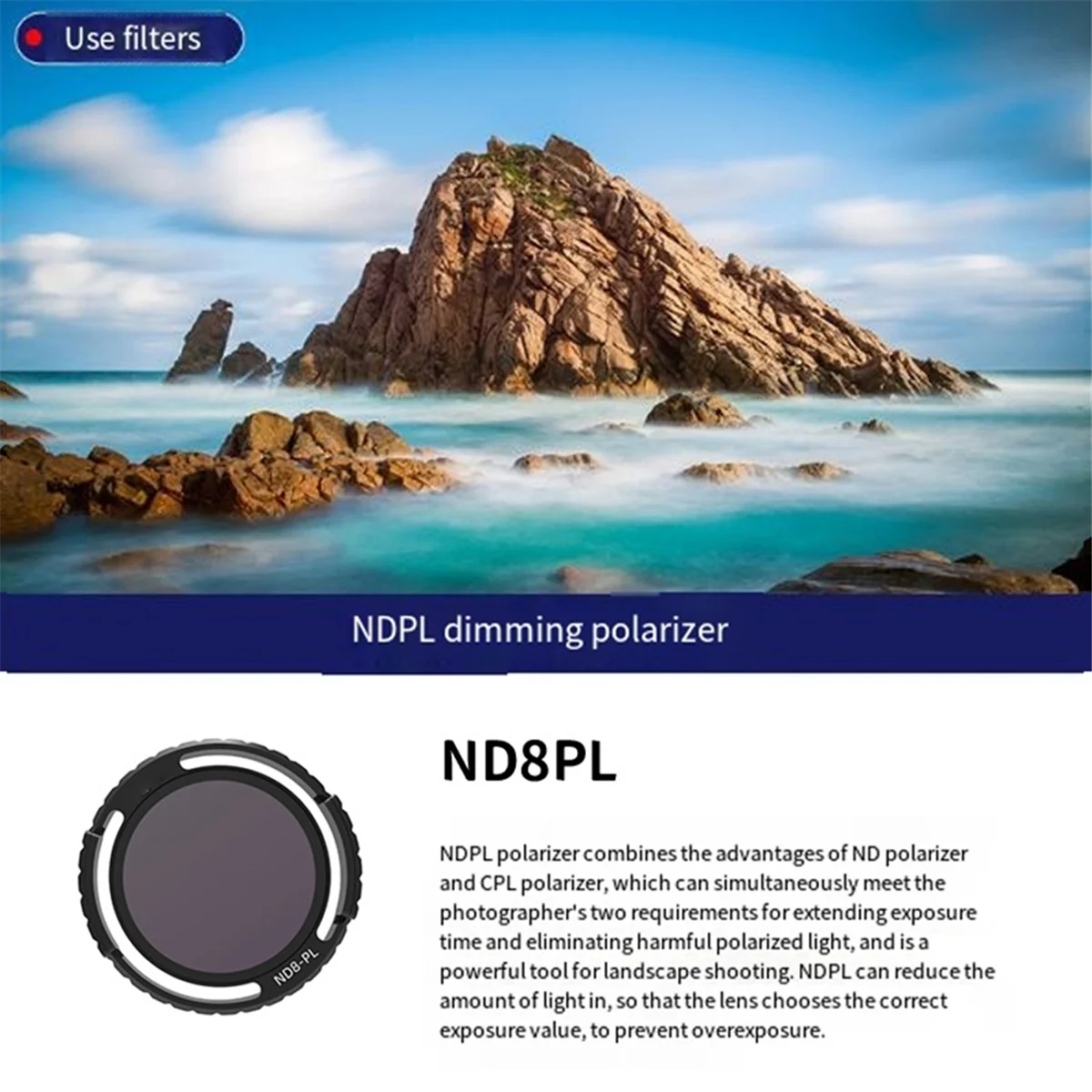 ND8PL Lens Filter for DJI Avata 2 Drone Waterproof Anti Whiteout UV Blocking Filters Pretection Lens Drone Accessories