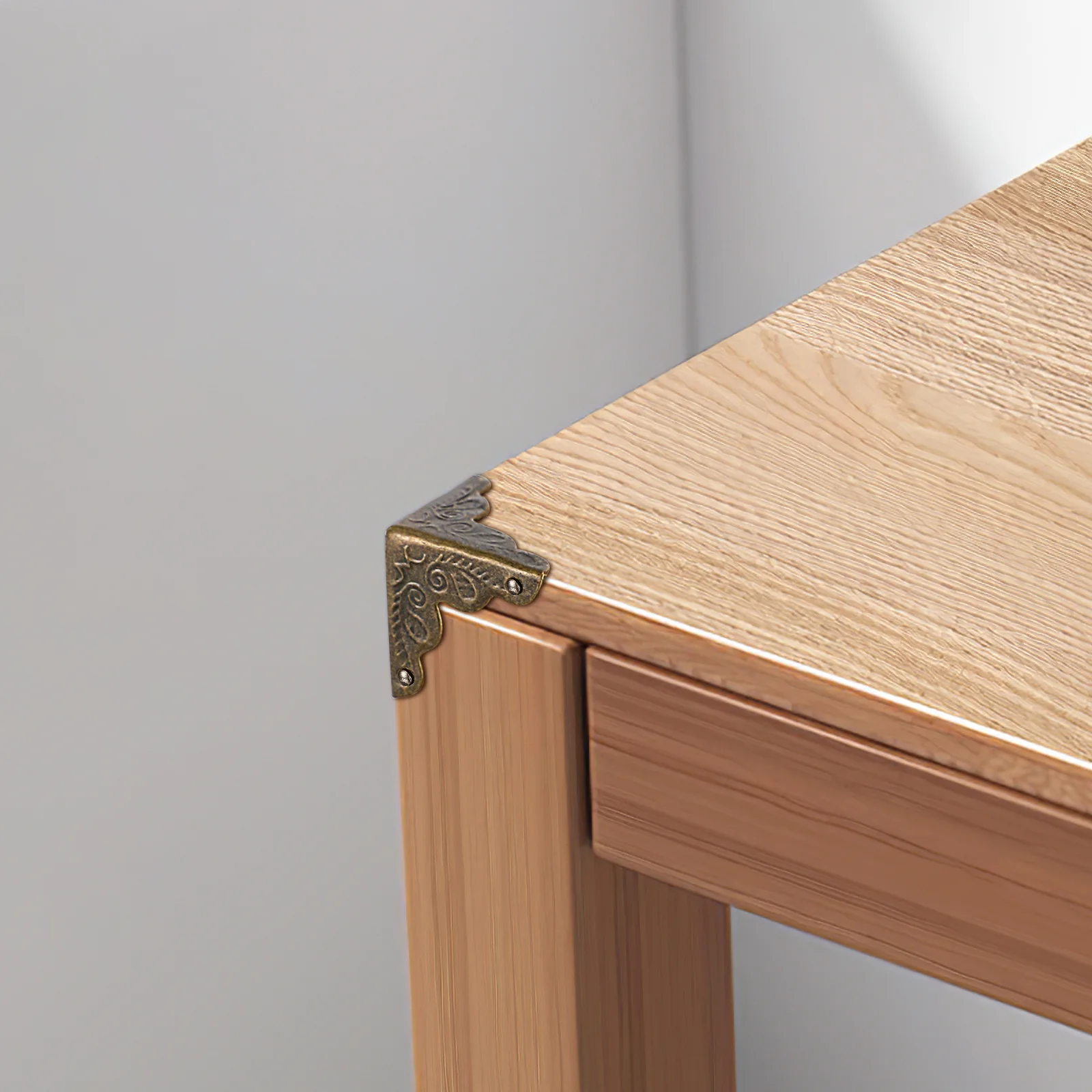 30개 프린트 코너 가드 빈티지 메탈 엣지 프로텍터 가구용 테이블 캐비닛 계단 먼지 가드 러스틱 우드 트림