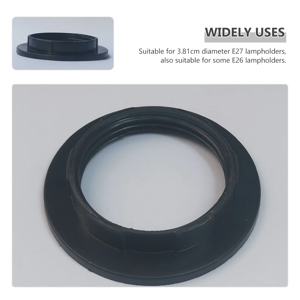 

50pcs Lamp Shade Ring E27 Socket Retainer For Light Fixture Threaded Holder Compatible With E26 Base Easy Install Lamp Accessory