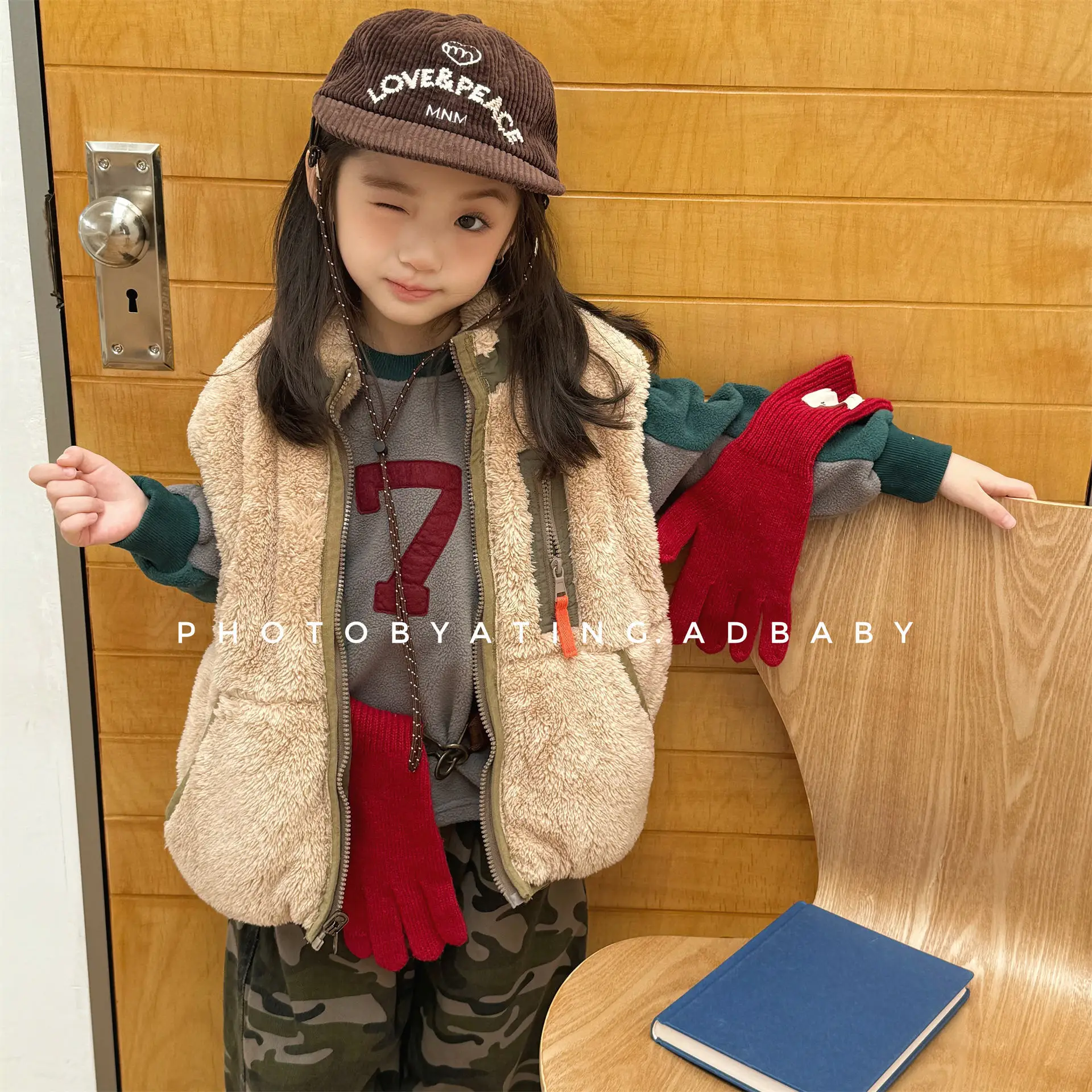 2025 Winter New Boys Girls Double Sided Vest Plus Velvet Thick Children Sleeveless Jacket Coat Kids Baby Warm Vest Kids Clothes