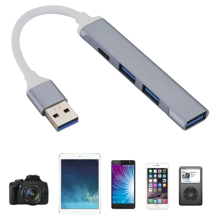 USB HUB USB 3.0 2.0 USB C 4 Port Multi Splitter Adapter OTG for Lenovo Xiaomi Macbook Pro 13 15 Air Pro PC Computer Accessories