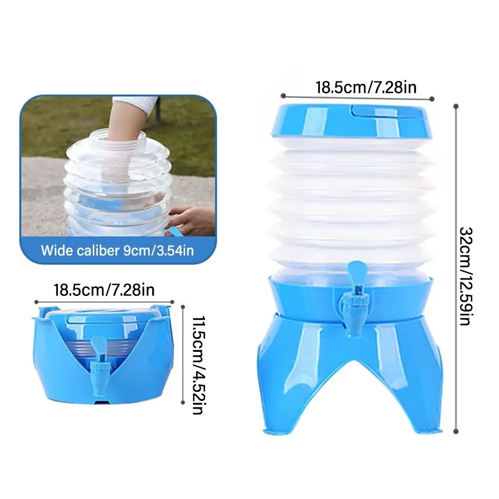 Foldable Camping Outdoor Hiking Lemonade Dispenser Water Container with Handle Design Folding Water Container