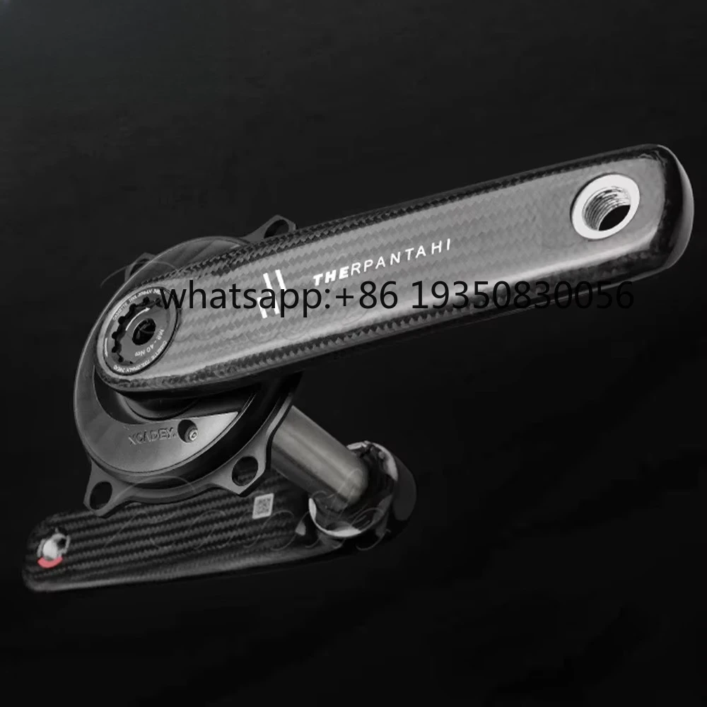 SeeMore Lightweight 24mm Titanium Axle Core Carbon Fiber Bicycle Crank Road Gravel Bike Carbon Fiber Crank Set with Power Meter
