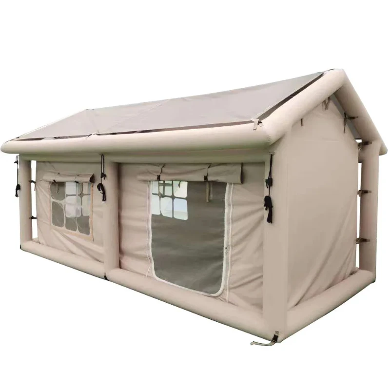 

2023 Custom Multi Persons Outdoor Two-Room Waterproof Inflatable House Air Tent Household Family Inflatable Camping Tent