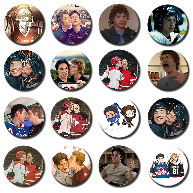 58mm 1PC HeatedS R-Rivalry Soft Button Pin Brooch Movies Characters Badge Bag Decor Accessories Fans Collect Gifts
