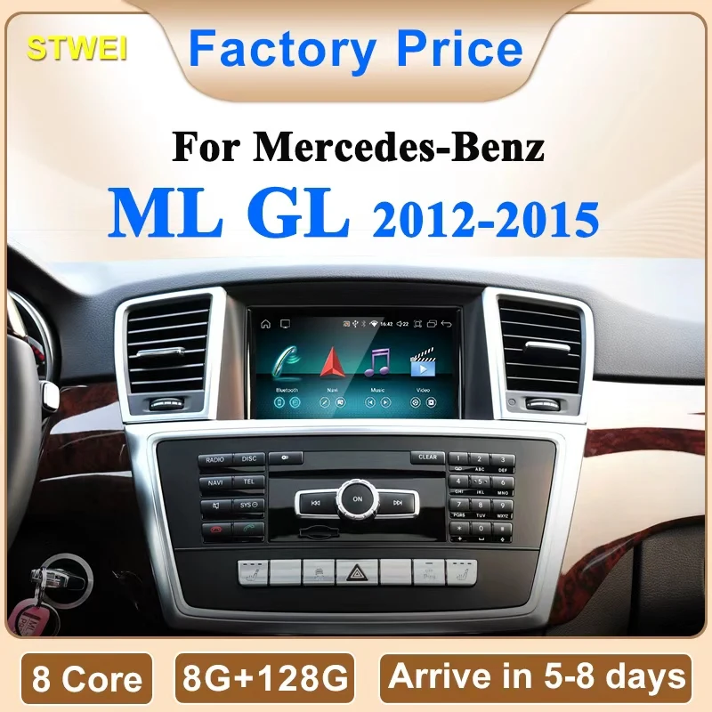 STWEI Factory Price 7inch Android 14 Car Multimedia Players For Mercedes Benz ML W166 GL GPS Navigation CarPlay AUTO Bluetooth