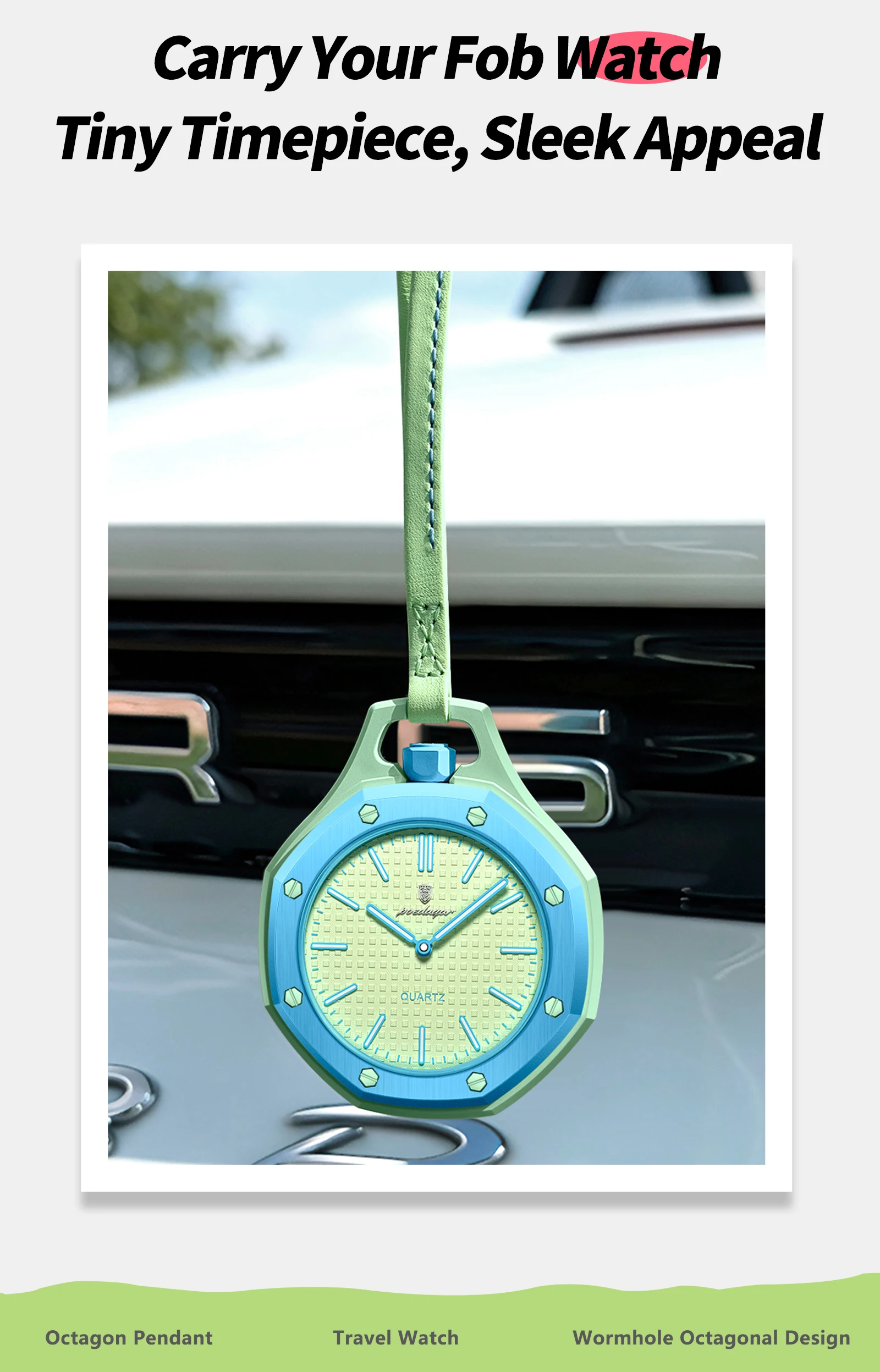 POEDAGAR Modische Casual Herrenuhr Wasserdicht Leuchtend Lanyard Anhänger Dekorative Uhr Tragbare Bonbonfarbene Quarz Herrenuhren – Detail 5