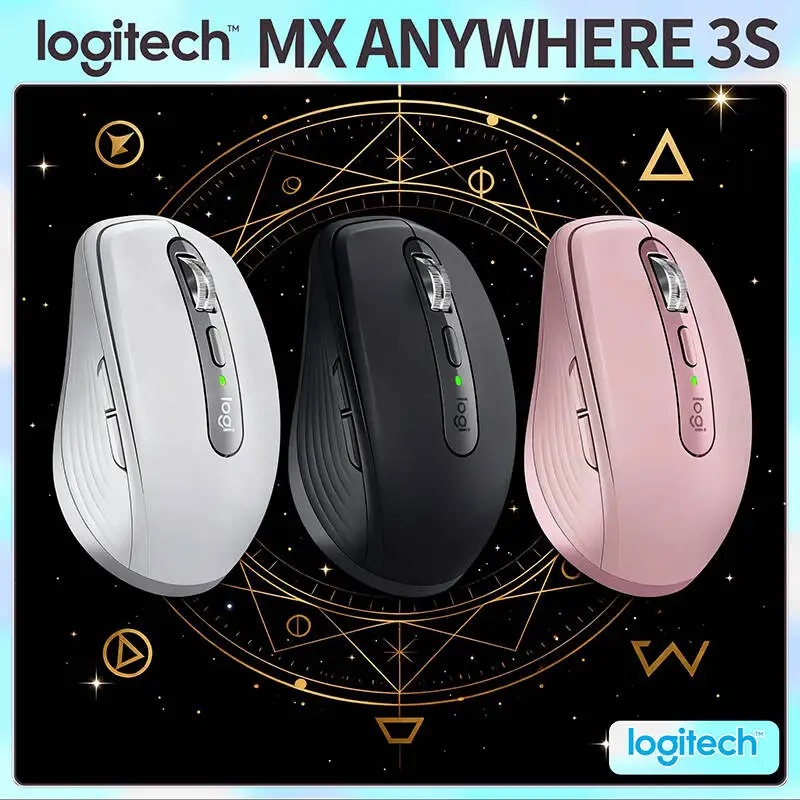 

Компактная мышь Logitech MX Anywhere 3S, эргономичный дизайн, перезаряжаемая, с быстрым прокруткой для портативных ПК Mac