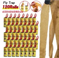 Fly Killer Bug Trap Disposable Fly Trap Paper Strip Pest Control Sticky Glue Paper Non-Toxic Easy To Use Indoor Outdoor Use