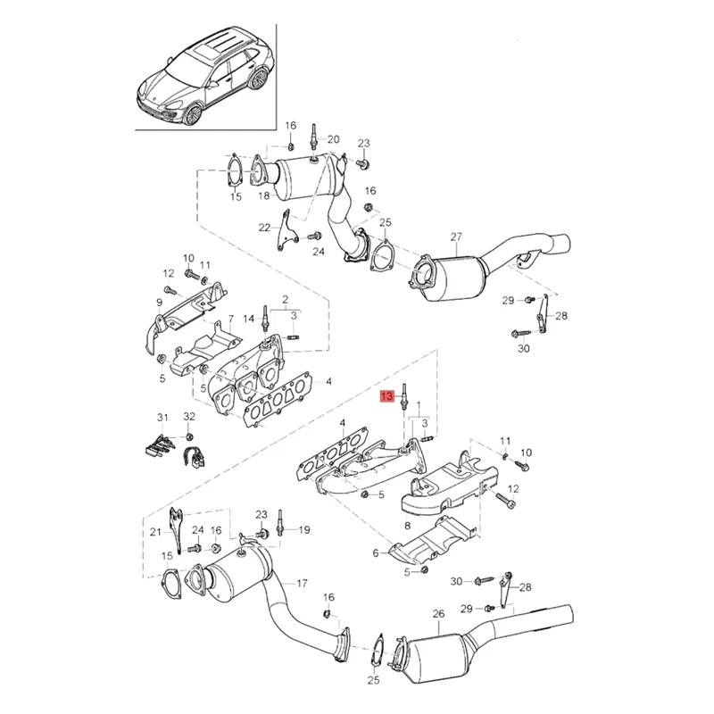 95860613310 4L0906262G 06E906262G Car Oxygen Sensor Wideband LSU4.9 For Touareg  Q7 3.0 Porsche Cayenne 2011-2018