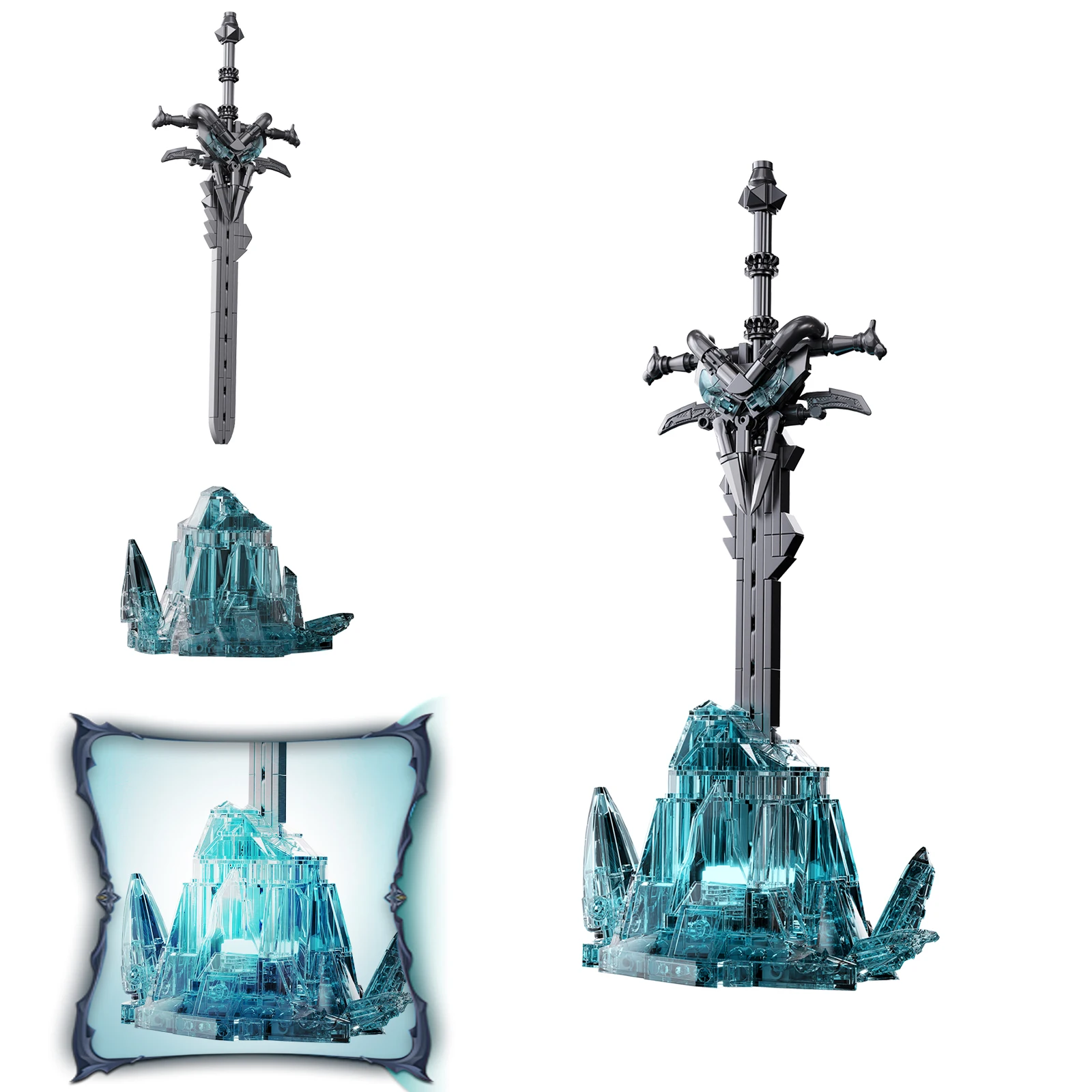 Blocs de construction modèle Frost Demon King, série mécanique, figurine de film MOC, briques à assembler, ornements, jouets de table pour enfants, bricolage, W119