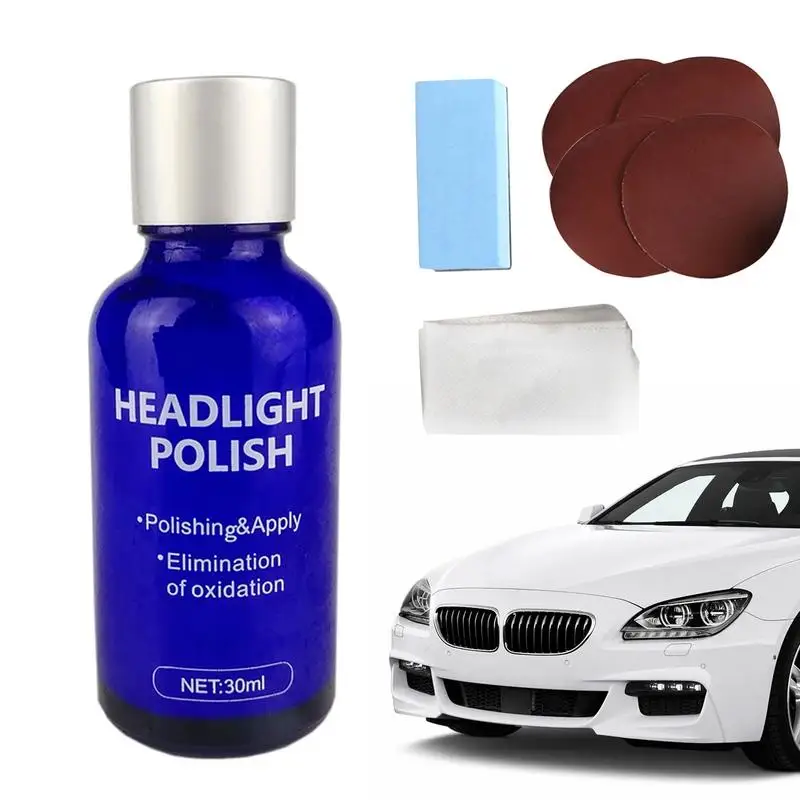 

Headlight Cleaner And Restorer Kit Car Headlight Repair Fluid Car Headlight Restorer Polish And Cleaner Include Sandpaper