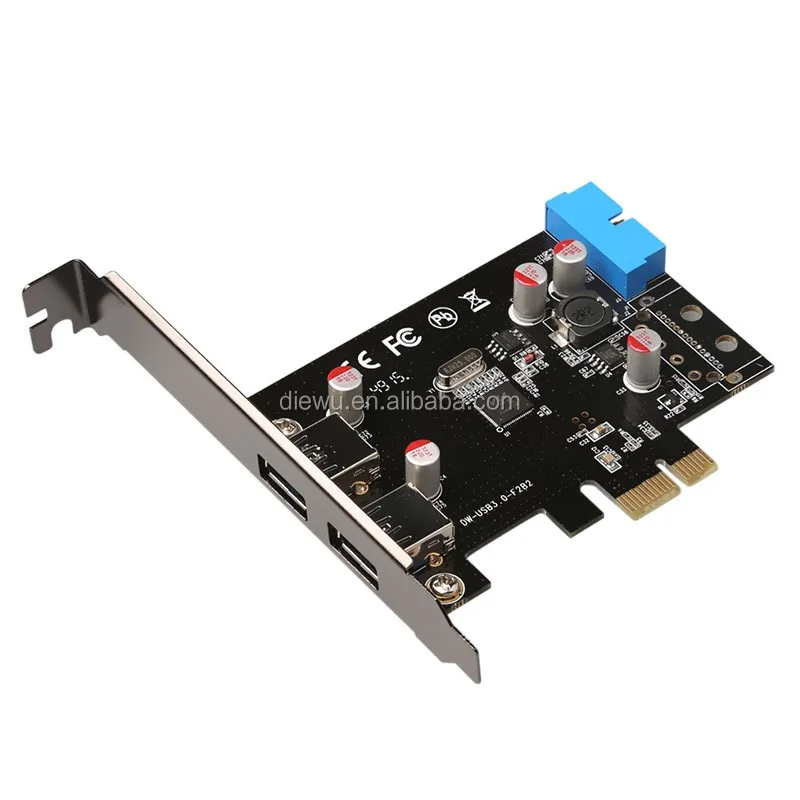 2 ชิ้น PCI Express 2-slots Riser Card DW-USB3.0-F2B2 พร้อมชิป VL805