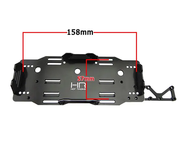 Hot Racing Aluminum Battery Tray Set With Receiver Box Mount Fits 6S or 8S LiPo Battery