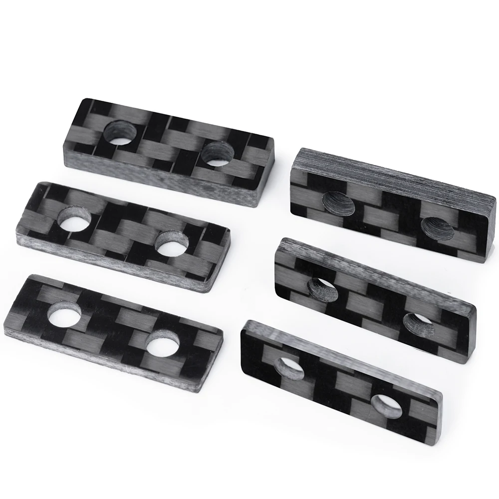 YEAHRUN Carbon Fiber Servo Install Holder Mount 1.5/2/3mm Adjustable for RC Boat Car Airplane MG995 Servo Upgrade Parts