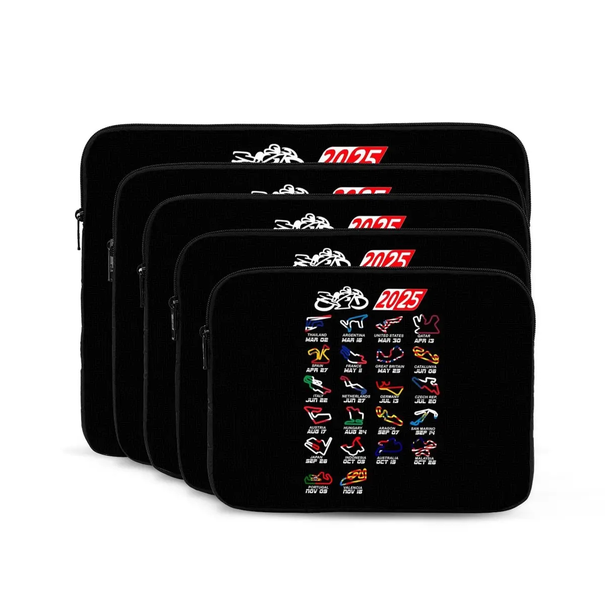 

Calendar Season 2025 MotoGp Circuits Notebook Laptop Bag Case Pouch For Macbook Air Pro Tablet Shockproof Case Bag