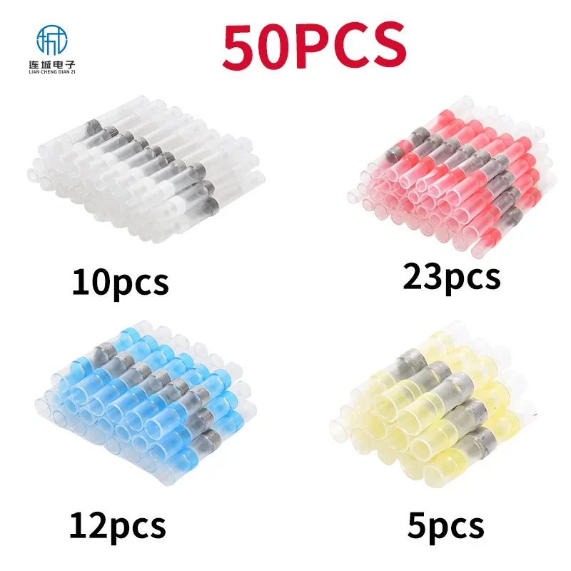 50-150PCS Solder Terminals with Heatshrink Rings Waterproof High Temp