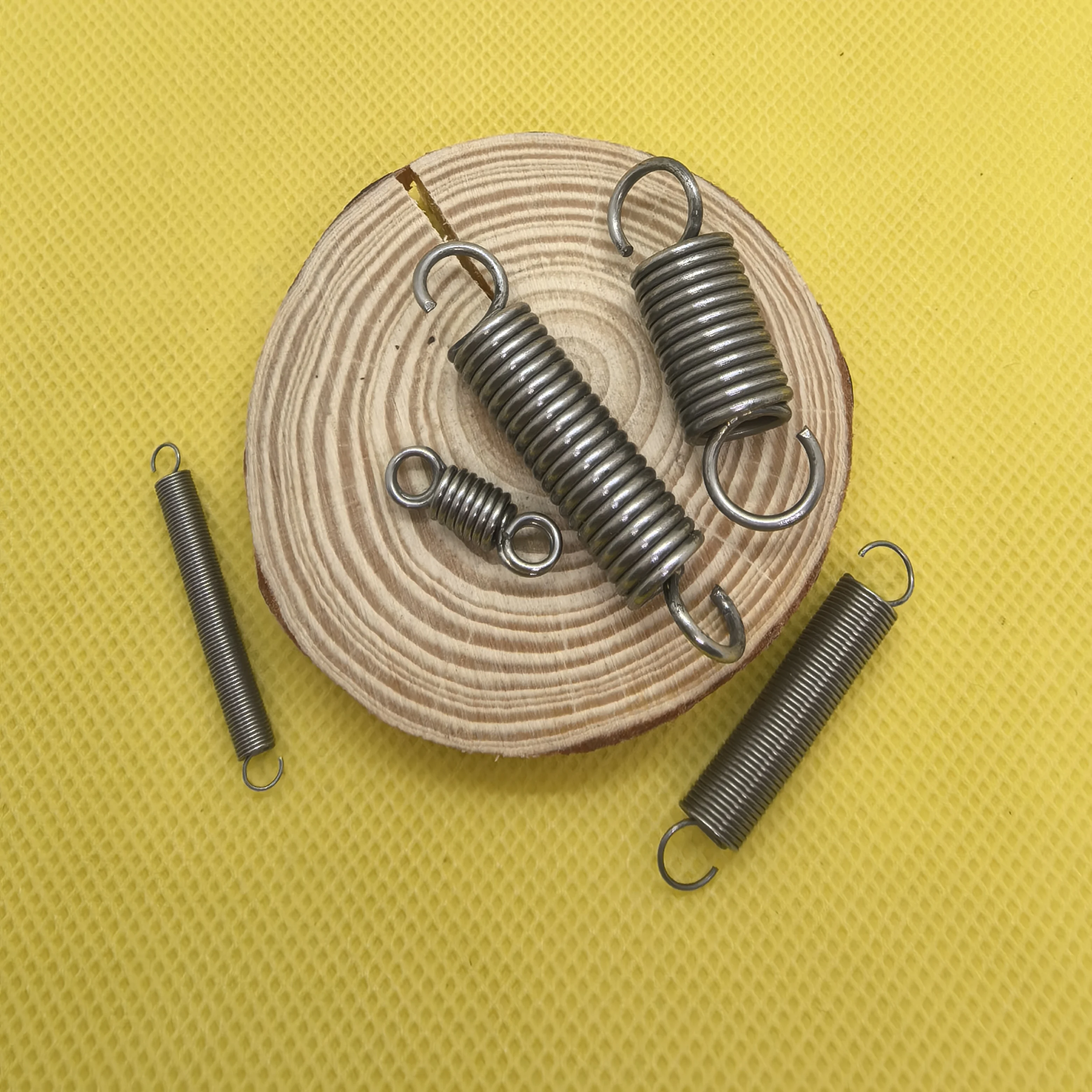 Resorte de tensión Diámetro del cable 0,8 mm Gancho en S de acero inoxidable 304 Gancho redondo Bobina de extensión de retroceso Cable de resorte de metal de tensión