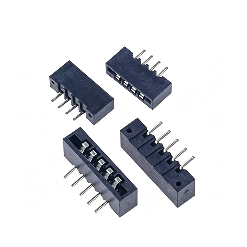 100PCS FPC Connector 2.54mm Double-sided Straight Pin 180-Degree Right-angle FFC Flat Cable Flexible Ribbon Cable Female Socket