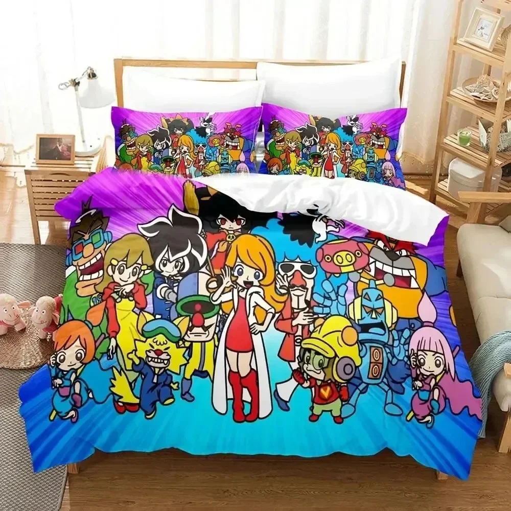 

Luxury New 3D Print Cartoon Wario Ware Get It Together Bedding Set Duvet Cover Bed Set Quilt Cover Pillowcase Queen Boys Adult