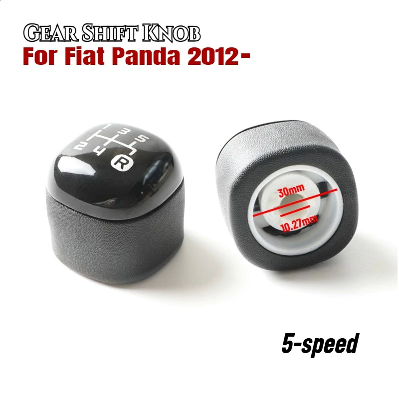 

Кнопка ручки переключения передач для Fiat Panda от 2012 года, черная 5-скоростная черная пластиковая ручка переключения передач, гандбольный рычаг переключения передач, автомобильная ручка переключения передач