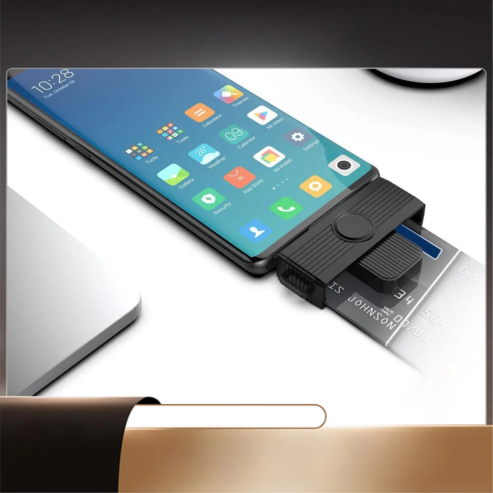 Smart Card Reader Smart Card/SIM/ID/CAC Card Smart Card Reader Adapter For Android Phones PC Computer-N35R