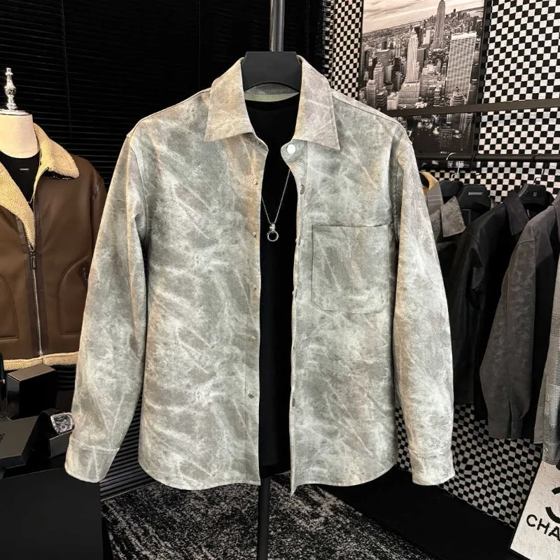 

2025 Spring and Autumn New Fashion Long Sleeve Shirt Men's Fashionable Casual Loose All-match Shirt